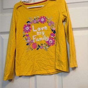 Isaac Mizrahi Yellow Long Sleeve Tee with Floral Design